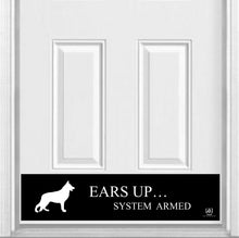 Load image into Gallery viewer, Door Kick Plate - Rubber Magnet - Customized “Dog Security System Armed” - UV Printed - Multiple Sizes