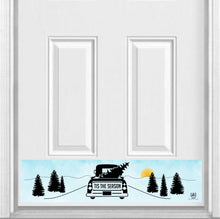 Load image into Gallery viewer, Door Kick Plate - Rubber Magnet - “Tis the Season” Retro Truck Holiday Themed - UV Printed - Multiple Sizes & Designs