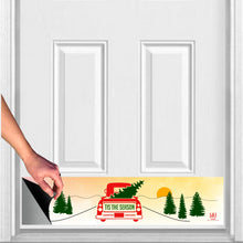 Load image into Gallery viewer, Door Kick Plate - Rubber Magnet - “Tis the Season” Retro Truck Holiday Themed - UV Printed - Multiple Sizes & Designs