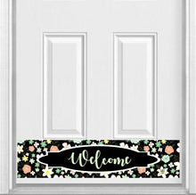 Load image into Gallery viewer, Door Kick Plate - Magnet - “Floral Welcome” - UV Printed - Multiple Sizes