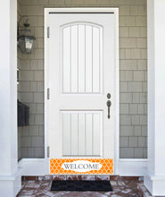 Load image into Gallery viewer, Door Kick Plate - Rubber Magnet - “Orange Moroccan Welcome”- UV Printed - Multiple Sizes & Designs