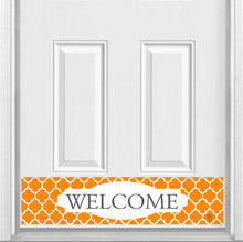 Load image into Gallery viewer, Door Kick Plate - Rubber Magnet - “Orange Moroccan Welcome”- UV Printed - Multiple Sizes & Designs