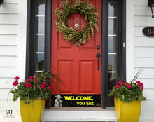 Load image into Gallery viewer, Door Kick Plate - Rubber Magnet - “Welcome, You Are” Yoda - UV Printed - Multiple Sizes
