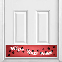Load image into Gallery viewer, Wipe Your Paws Magnetic Kick Plate for Steel Door, 8" x 34" and 6" x 30" Size Options