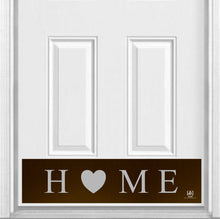 Load image into Gallery viewer, Door Kick Plate - Rubber Magnet - “HOME” - UV Printed - Multiple Faux Metal Finishes &amp; Sizes

