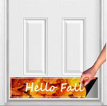 Load image into Gallery viewer, Door Kick Plate - Rubber Magnet - “Hello Fall” - UV Printed - Multiple Sizes
