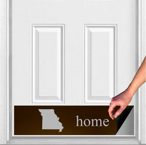 Door Kick Plate - Rubber Magnet – Personalized “Home State”- UV Printed - Multiple Faux Metal Finishes & Sizes