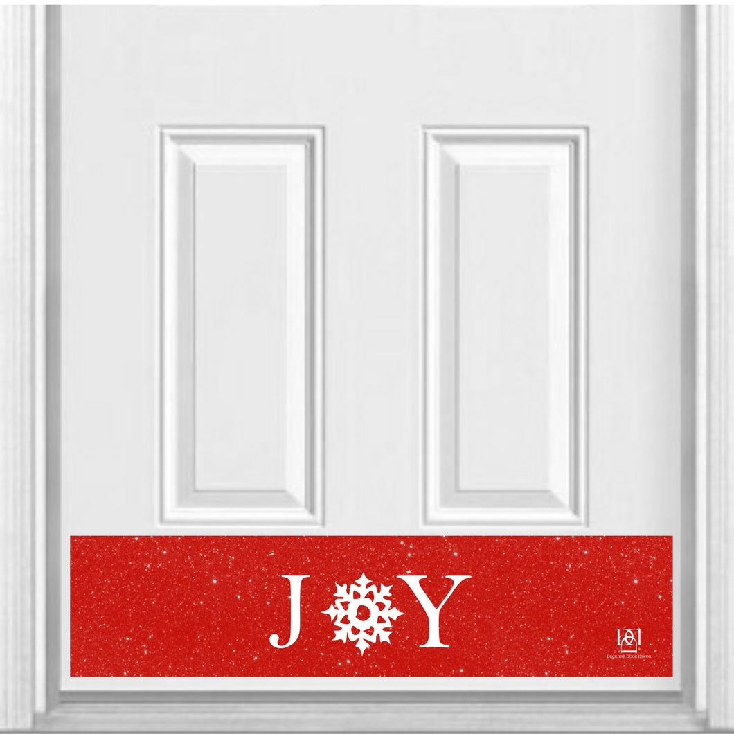 Door Kick Plate - Rubber Magnet - “Joy” Christmas Themed - UV Printed - Multiple Sizes