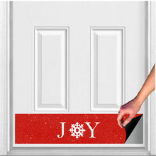 Load image into Gallery viewer, Door Kick Plate - Rubber Magnet - “Joy” Christmas Themed - UV Printed - Multiple Sizes
