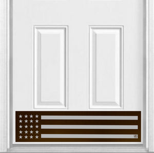 Door Kick Plate - Rubber Magnet - “Patriot” - UV Printed - Multiple Faux Metal Finishes & Sizes