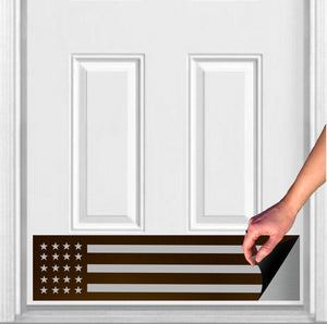 Door Kick Plate - Rubber Magnet - “Patriot” - UV Printed - Multiple Faux Metal Finishes & Sizes