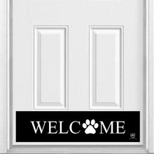 Load image into Gallery viewer, Door Kick Plate - Rubber Magnet - “WELCOME Paw Print”- UV Printed - Multiple Sizes &amp; Color Options
