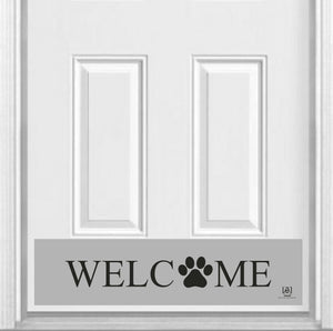Door Kick Plate - Rubber Magnet - “WELCOME Paw Print”- UV Printed - Multiple Sizes & Color Options