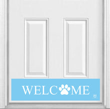 Load image into Gallery viewer, Door Kick Plate - Rubber Magnet - “WELCOME Paw Print”- UV Printed - Multiple Sizes &amp; Color Options
