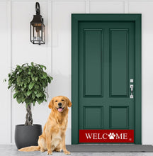 Load image into Gallery viewer, Door Kick Plate - Rubber Magnet - “WELCOME Paw Print”- UV Printed - Multiple Sizes &amp; Color Options
