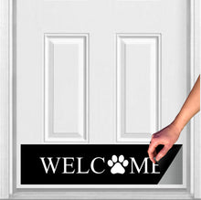 Load image into Gallery viewer, Door Kick Plate - Rubber Magnet - “WELCOME Paw Print”- UV Printed - Multiple Sizes &amp; Color Options
