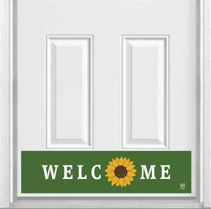 Door Kick Plate - Rubber Magnet - “Sunflower Welcome”- UV Printed - Multiple Sizes & Designs (Copy)