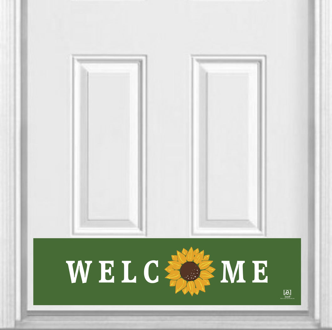 Door Kick Plate - Rubber Magnet - “Sunflower Welcome”- UV Printed - Multiple Sizes & Designs (Copy)