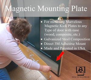 Door Kick Plate - Magnet - “Shamrock” - UV Printed - Multiple Faux Metal Finishes & Sizes