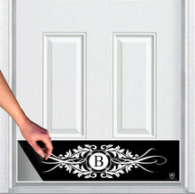 Load image into Gallery viewer, Acanthus Acanthus Monogram Magnetic Black Door Sign Kick Plate
