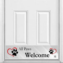 Load image into Gallery viewer, All Paws Welcome Magnetic Kick Plate for Steel Door, 8&quot; x 34&quot; and 6&quot; x 30&quot; Size Options
