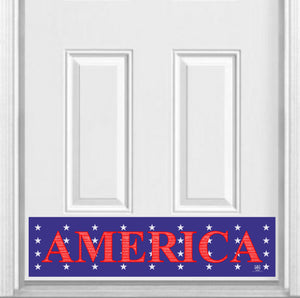 Door Kick Plate - Magnet - “AMERICA” - UV Printed - Multiple Sizes