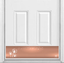 Load image into Gallery viewer, Door Kick Plate - Magnet - “Dandelion Wish” - UV Printed - Multiple Faux Metal Finishes &amp; Sizes
