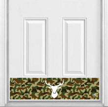 Load image into Gallery viewer, Door Kick Plate - Magnet - “Deer Silhouette Camouflage (Camo) Print” - UV Printed - Multiple Sizes &amp; Designs
