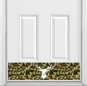 Door Kick Plate - Magnet - “Deer Silhouette Camouflage (Camo) Print” - UV Printed - Multiple Sizes & Designs