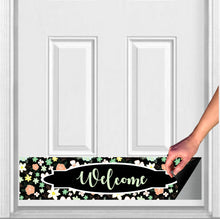 Load image into Gallery viewer, Door Kick Plate - Magnet - “Floral Welcome” - UV Printed - Multiple Sizes
