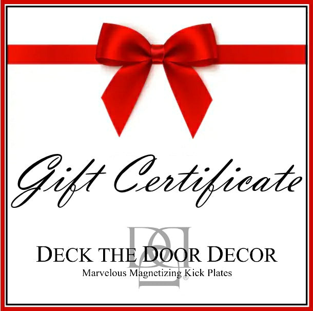 Magnetic Door Sign Kick Plate Gift Certificates