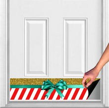 Load image into Gallery viewer, Door Kick Plate - Magnet - “Glitter and Bows” Holiday Themed - UV Printed - Multiple Sizes
