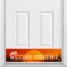 Load image into Gallery viewer, Gone Fishing Magnetic Kick Plate for Steel Door, 8&quot; x 34&quot; and 6&quot; x 30&quot; Size Options
