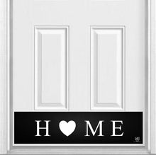 Load image into Gallery viewer, Door Kick Plate - Magnet - “HOME” - UV Printed - Multiple Faux Metal Finishes &amp; Sizes
