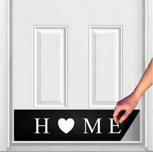 Door Kick Plate - Magnet - “HOME” - UV Printed - Multiple Faux Metal Finishes & Sizes