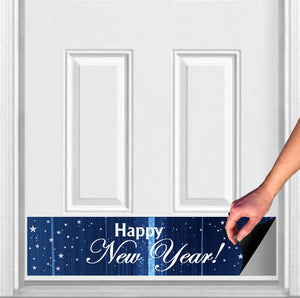 Door Kick Plate - Magnet - “Happy New Year” - UV Printed - Multiple Sizes