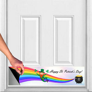 Door Kick Plate - Magnet - “Happy St. Patrick’s Day” Holiday Themed - UV Printed - Multiple Sizes