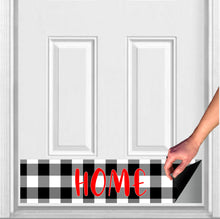 Load image into Gallery viewer, Door Kick Plate - Magnet - “Buffalo Plaid HOME” - UV Printed - Multiple Sizes
