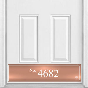 Door Kick Plate - Magnet – Personalized “House Number” Home Address- UV Printed - Multiple Faux Metal Finishes & Sizes