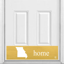 Load image into Gallery viewer, Door Kick Plate - Magnet – Personalized “Home State”- UV Printed - Multiple Faux Metal Finishes &amp; Sizes
