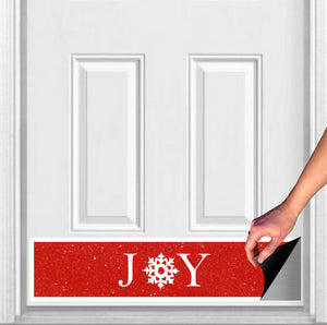 Door Kick Plate - Magnet - “Joy” Christmas Themed - UV Printed - Multiple Sizes