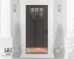 Door Kick Plate - Magnet - “Johnson’s Welcome” - UV Printed - Multiple Faux Metal Finishes & Sizes