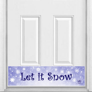 Let it Snow Magnetic Kick Plate for Steel Door, 8