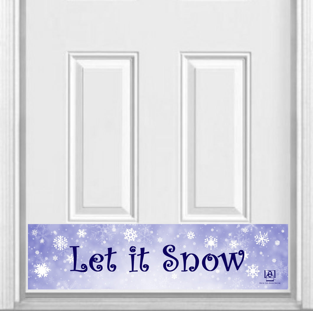 Let it Snow Magnetic Kick Plate for Steel Door, 8