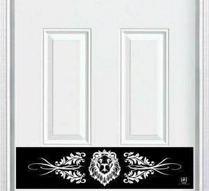 Door Kick Plate - Magnet - “Lion’s Den” - UV Printed - Multiple Faux Metal Finishes & Sizes