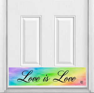 Love is Love Magnetic Kick Plate for Steel Door, 8" x 34" and 6" x 30" Size Options