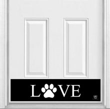 Load image into Gallery viewer, Door Kick Plate - Magnet - “LOVE Paw Print”- UV Printed - Multiple Sizes &amp; Color Options
