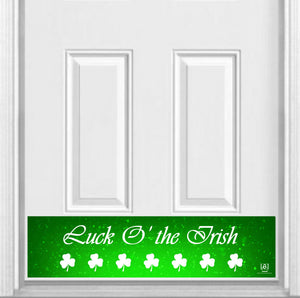 Luck O' the Irish Magnetic Kick Plate for Steel Door, 8" x 34" and 6" x 30" Size Options