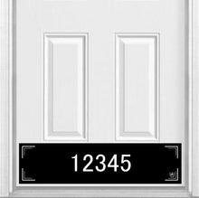 Load image into Gallery viewer, Door Kick Plate - Magnet – Personalized “Minimalist” Home Address- UV Printed - Multiple Faux Metal Finishes &amp; Sizes
