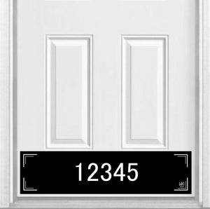 Door Kick Plate - Magnet – Personalized “Minimalist” Home Address- UV Printed - Multiple Faux Metal Finishes & Sizes
